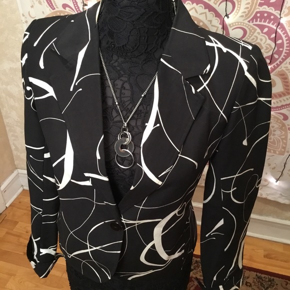 Transitions Pattern Blazer Single Button Jacket - Picture 3 of 8